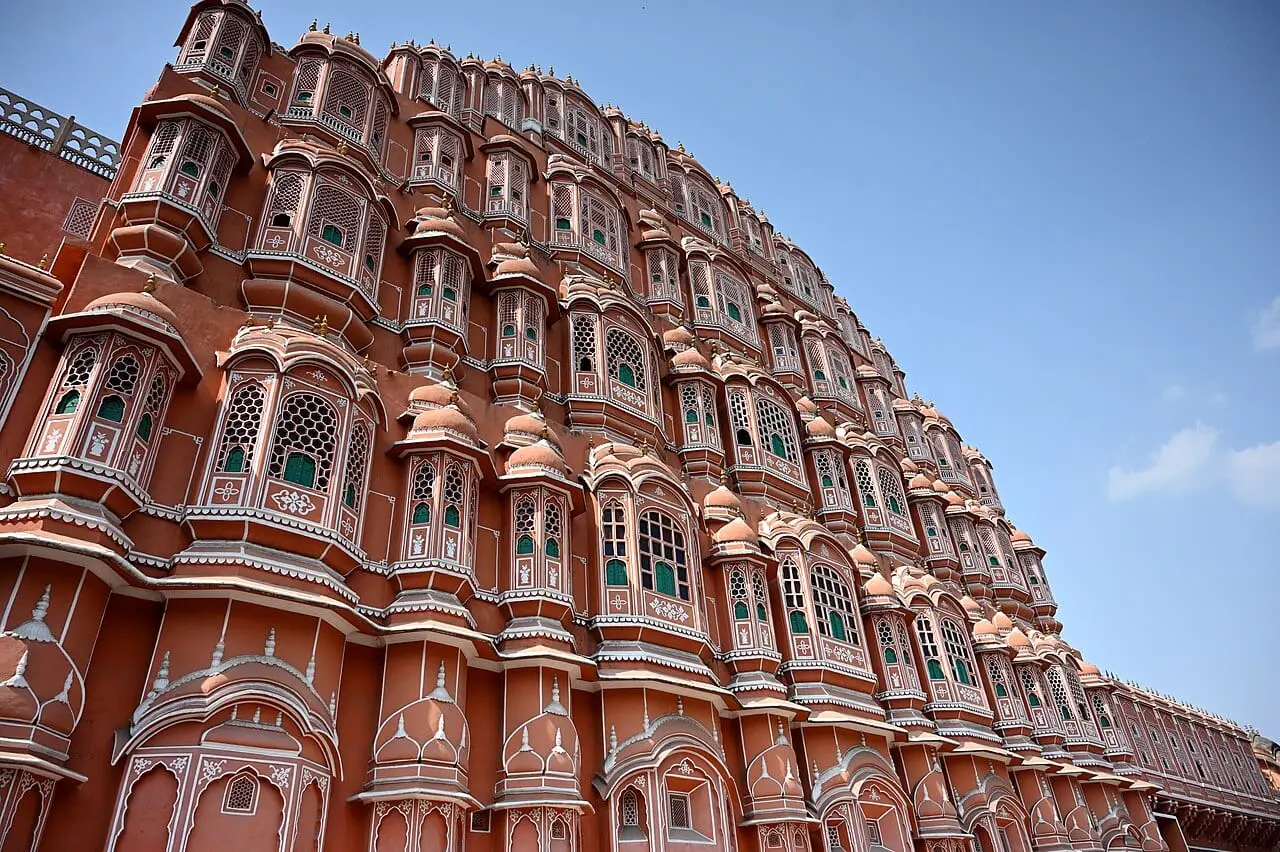 The honeycomb windows of the Hawa Mahal, Jaipur