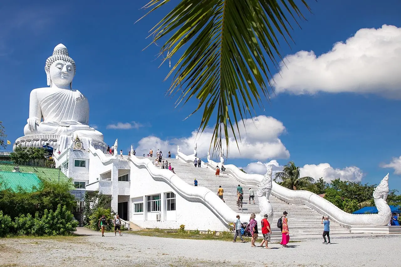 The steps up to Phuket's Big Buddha