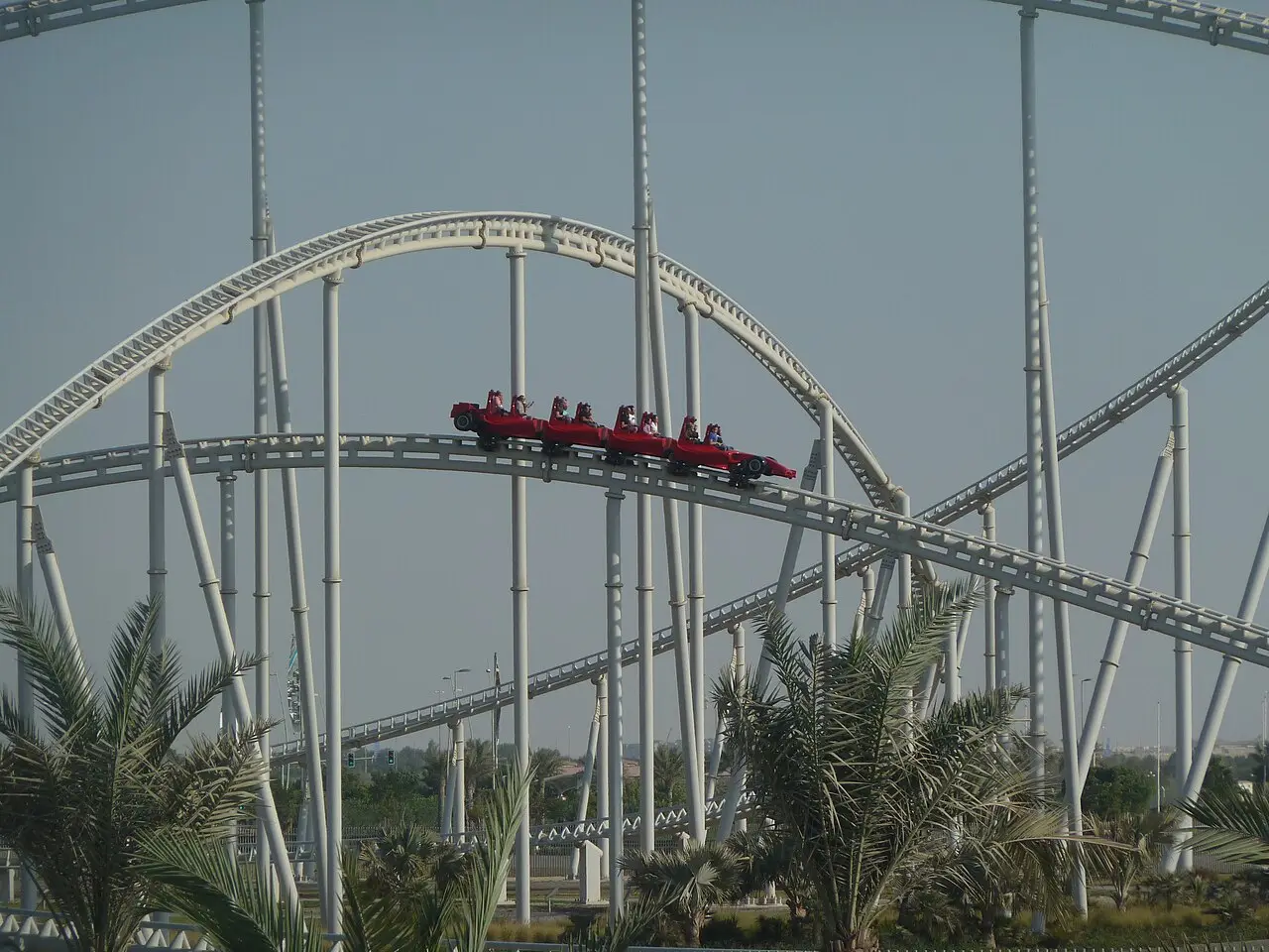 Formula Rossa, the world's fastest roller coaster, at Ferrari World