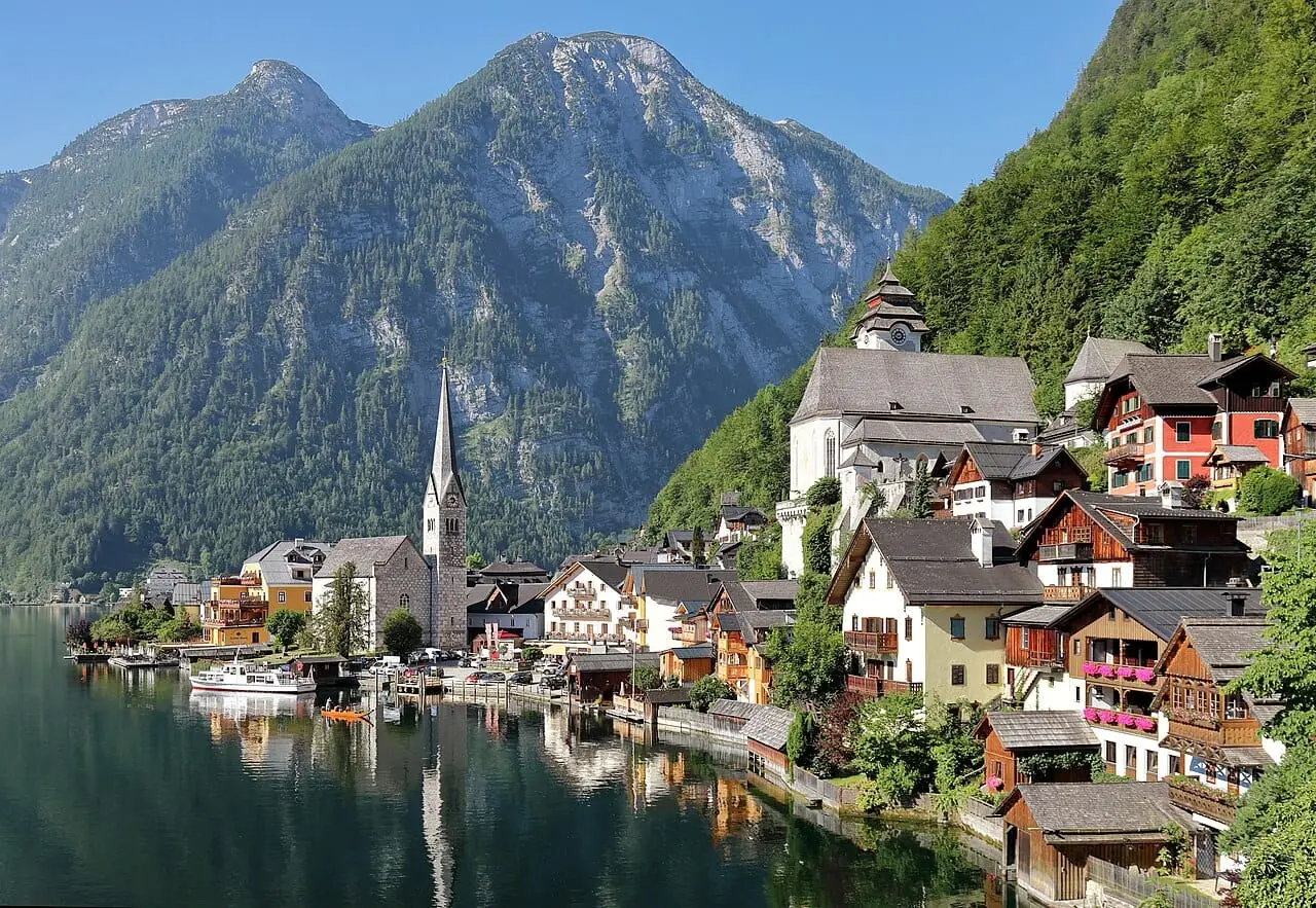 Hallstatt village on its lake