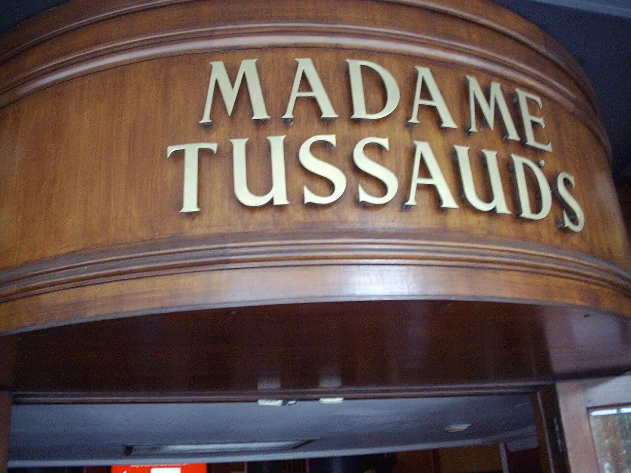 The Madame Tussauds sign