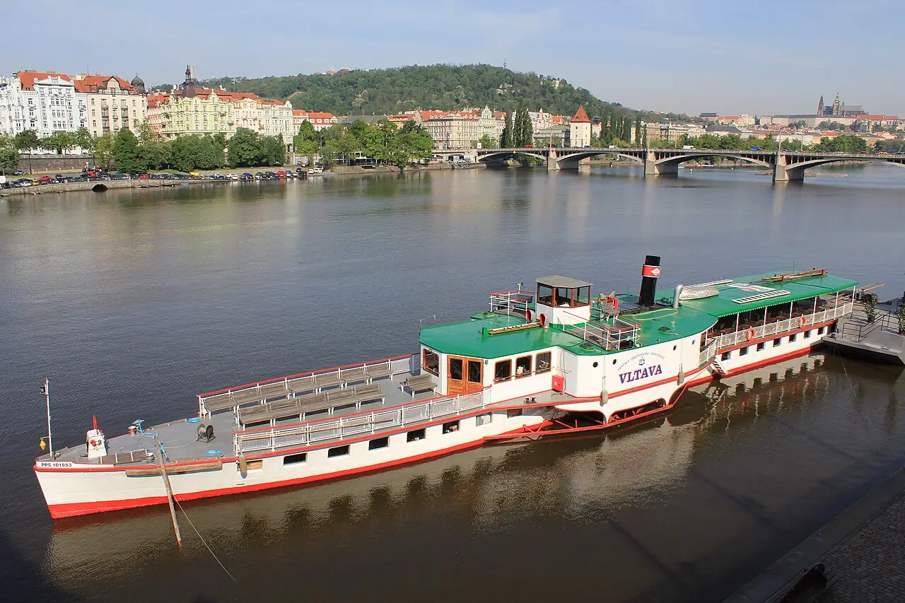 A river boat on the Vltava
