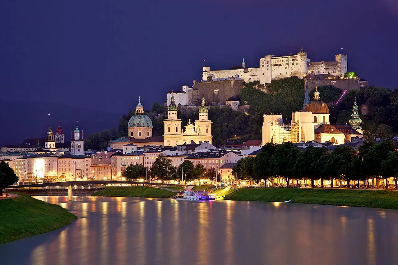 Salzburg at night