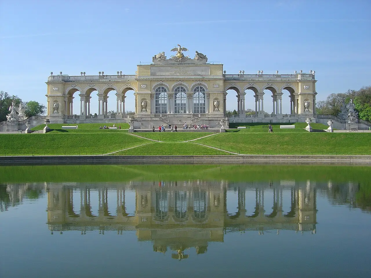 The Gloriette reflected in its pool