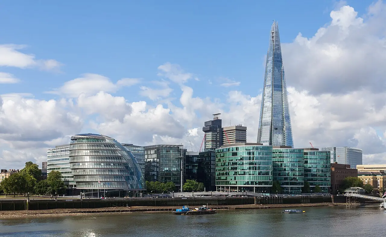 The Shard above the Thames
