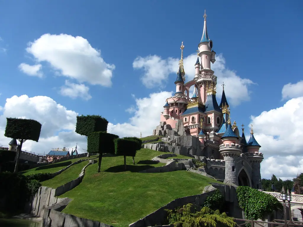 Sleeping Beauty Castle on a sunny day