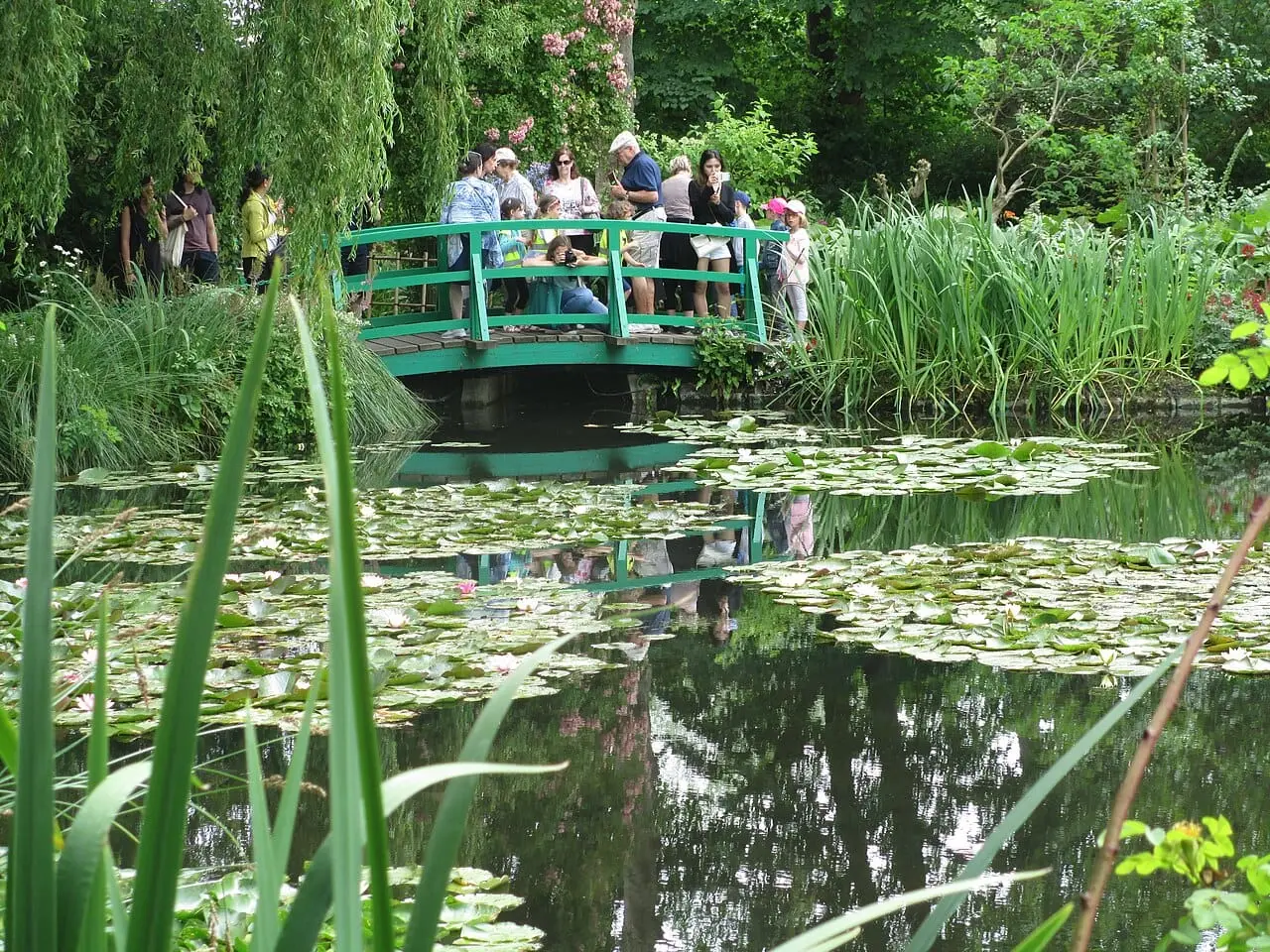 The Japanese bridge over Monet's water lily pond