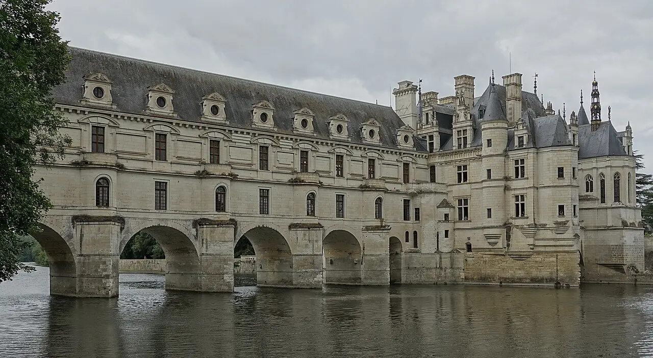 Château de Chenonceau across the river Cher