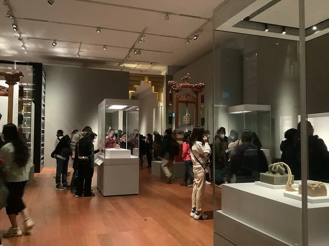 Visitors in a gallery at the Hong Kong Palace Museum