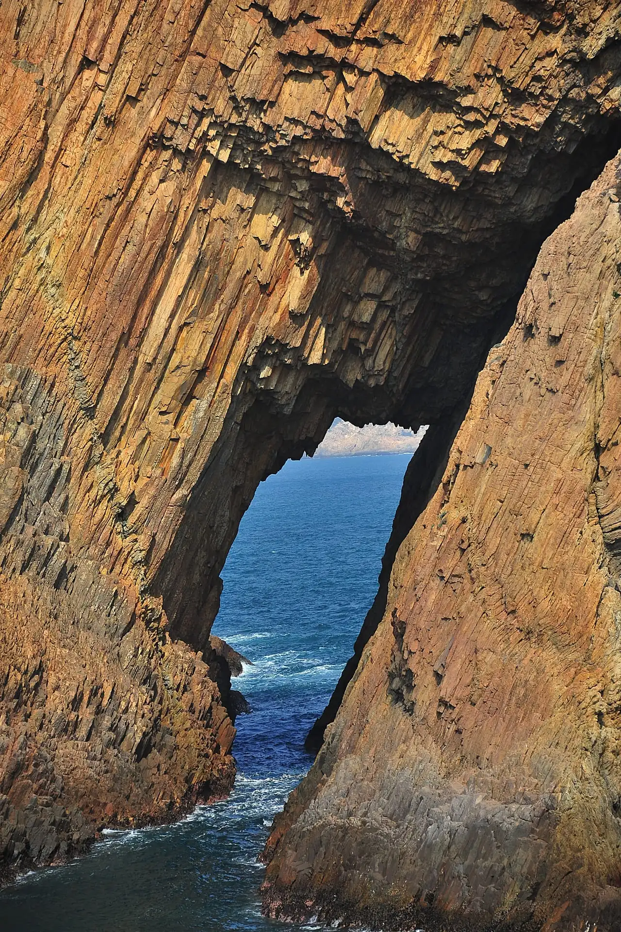 The Wang Chau Kok sea arch in Sai Kung