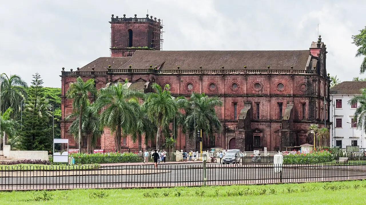 The Basilica of Bom Jesus among palm trees