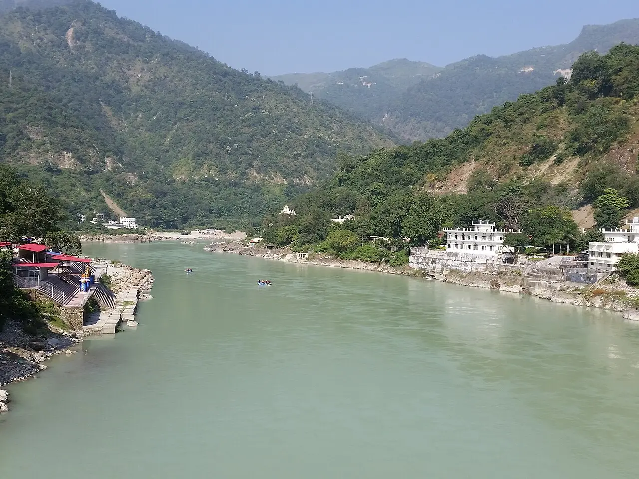 The Ganges winding past Rishikesh