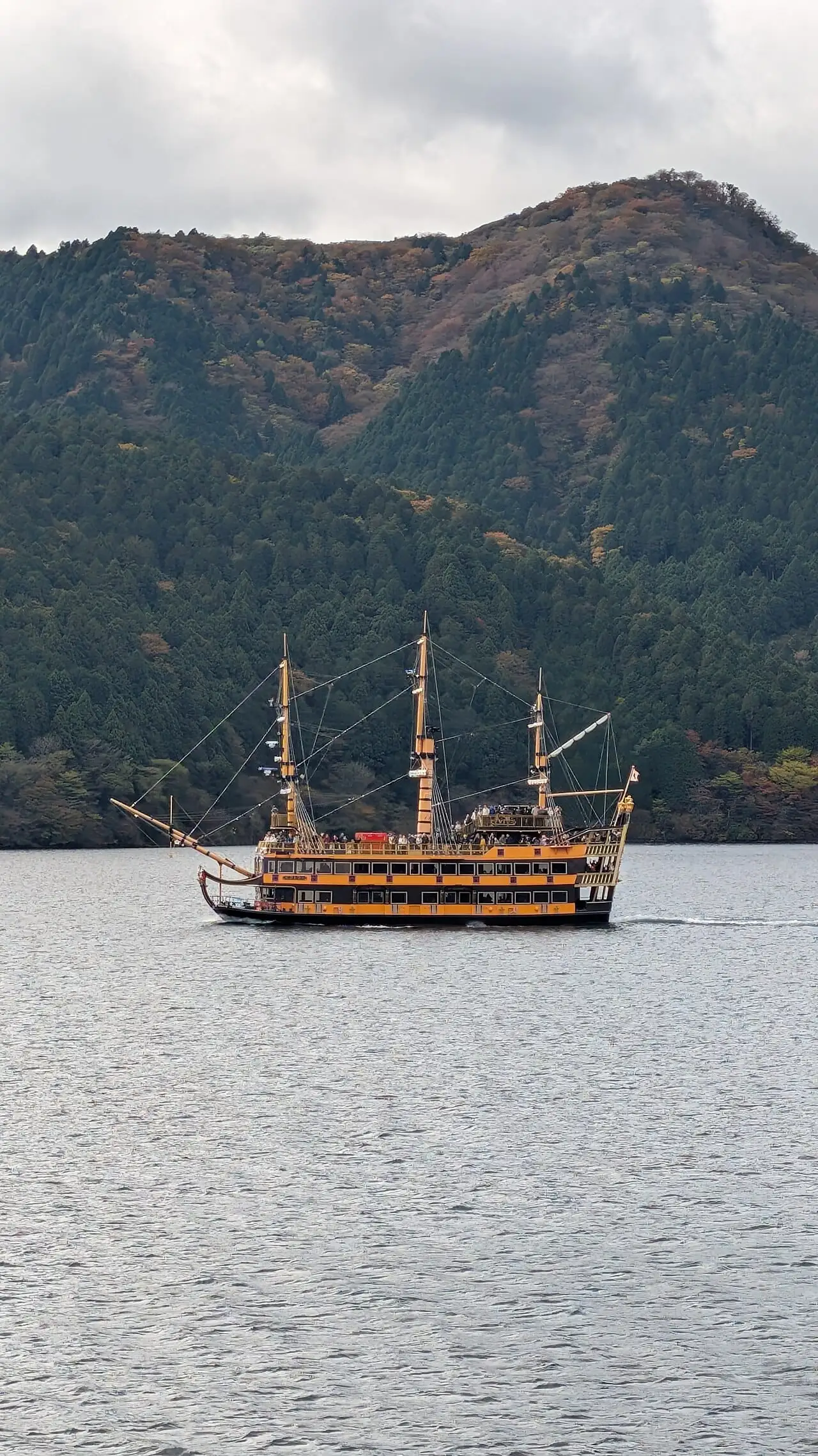 A pirate-ship sightseeing cruise on Lake Ashi