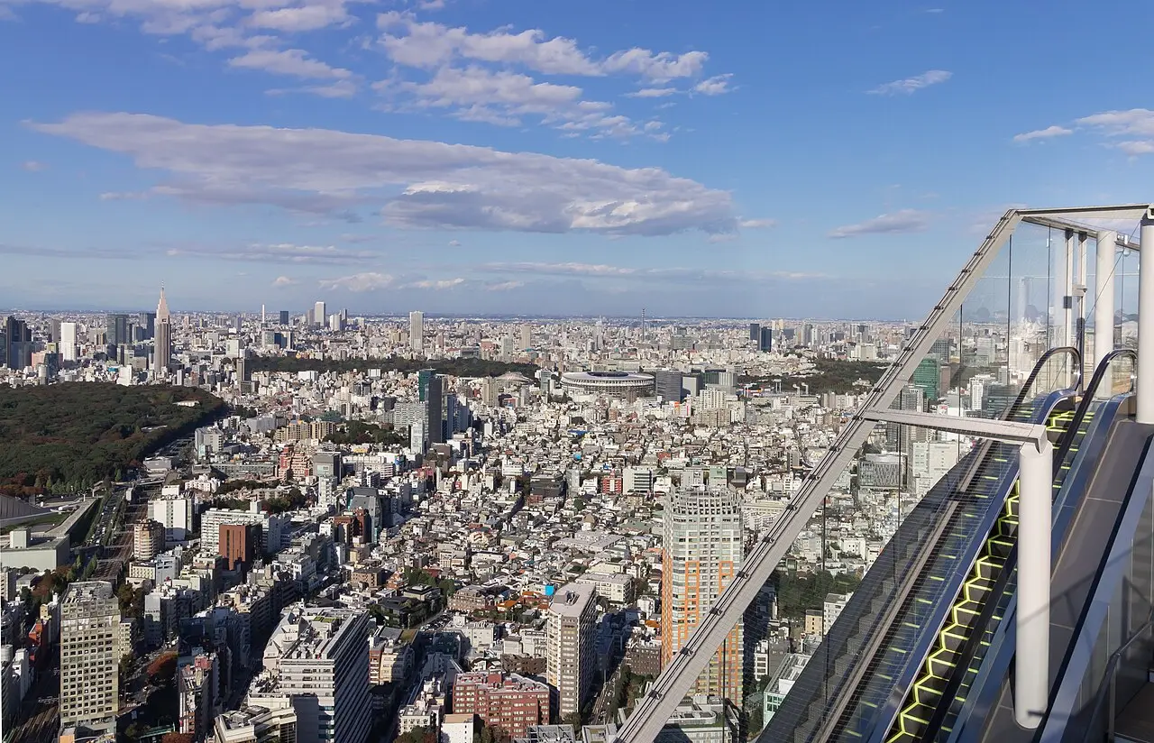 Tokyo stretching to the horizon from Shibuya Sky