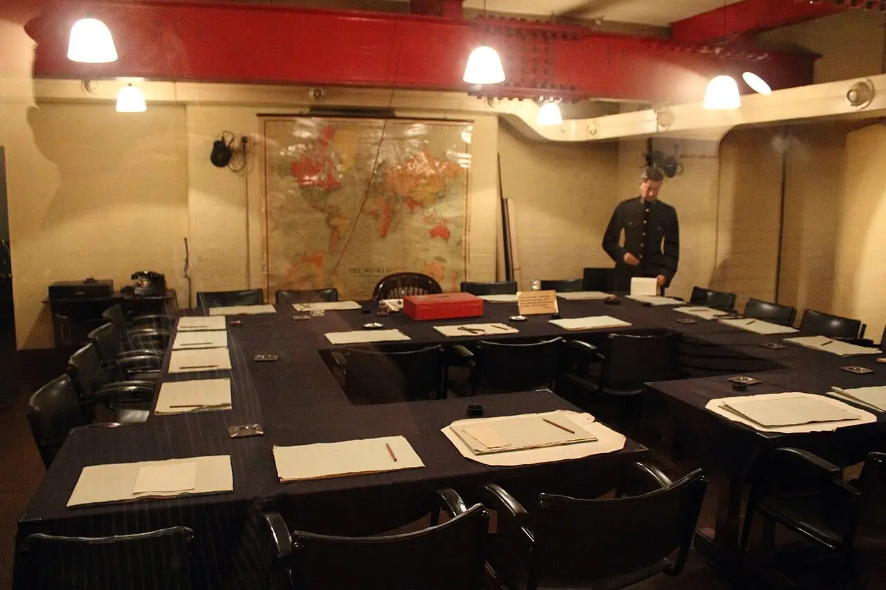 The Cabinet Room in the Churchill War Rooms