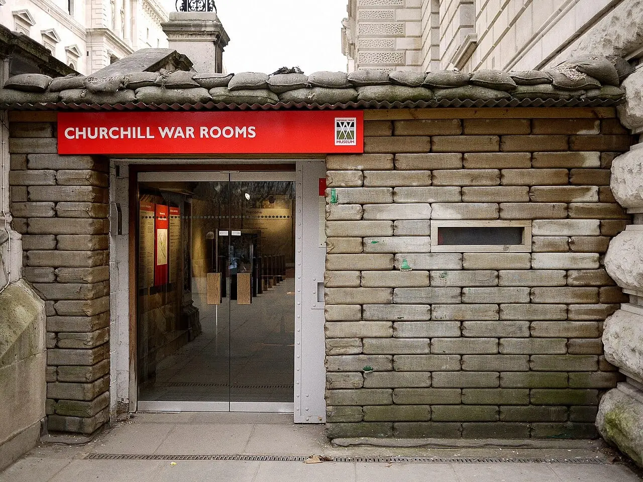 The entrance to the Churchill War Rooms