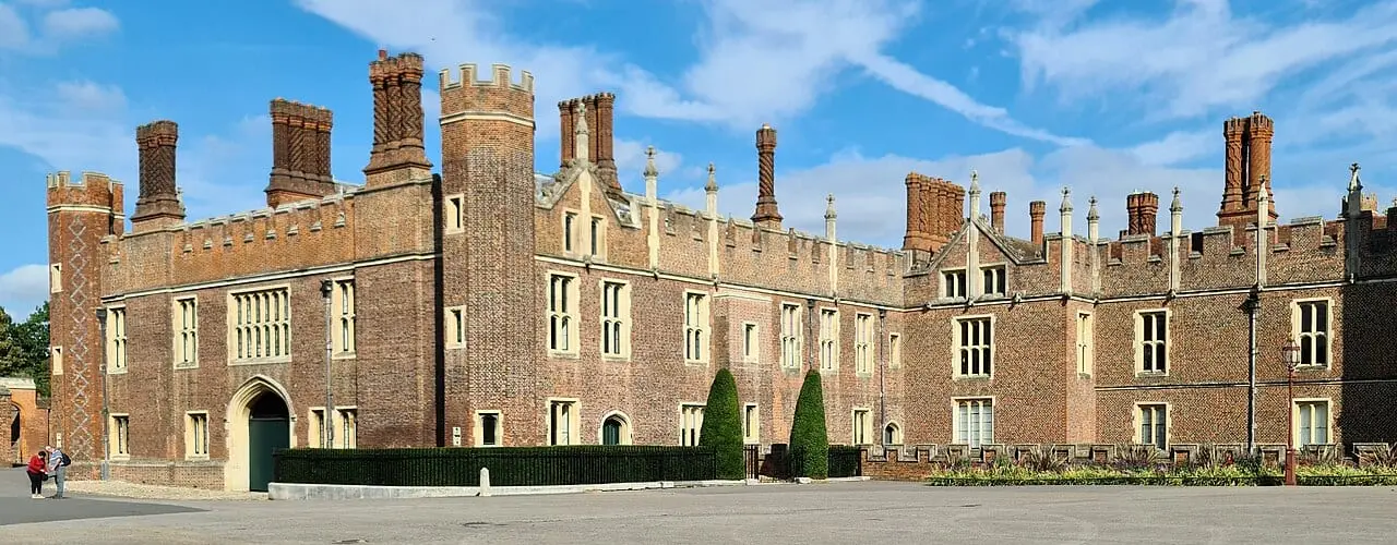 The Tudor brick front of Hampton Court Palace