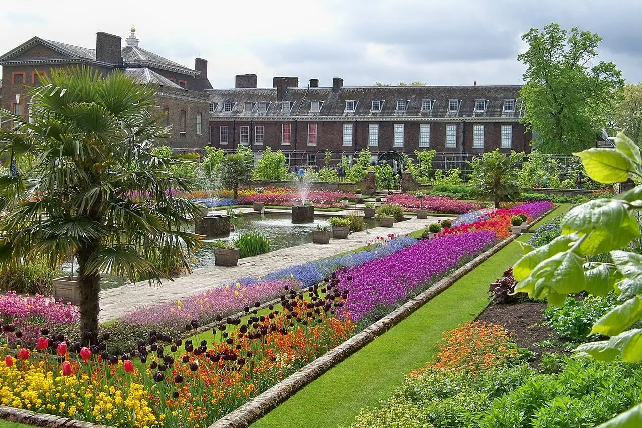 Flowerbeds in the Sunken Garden at Kensington Palace