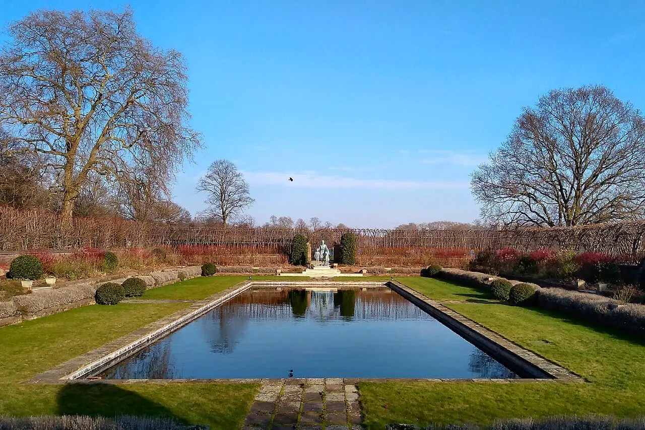 The pond of the Sunken Garden, Kensington Palace