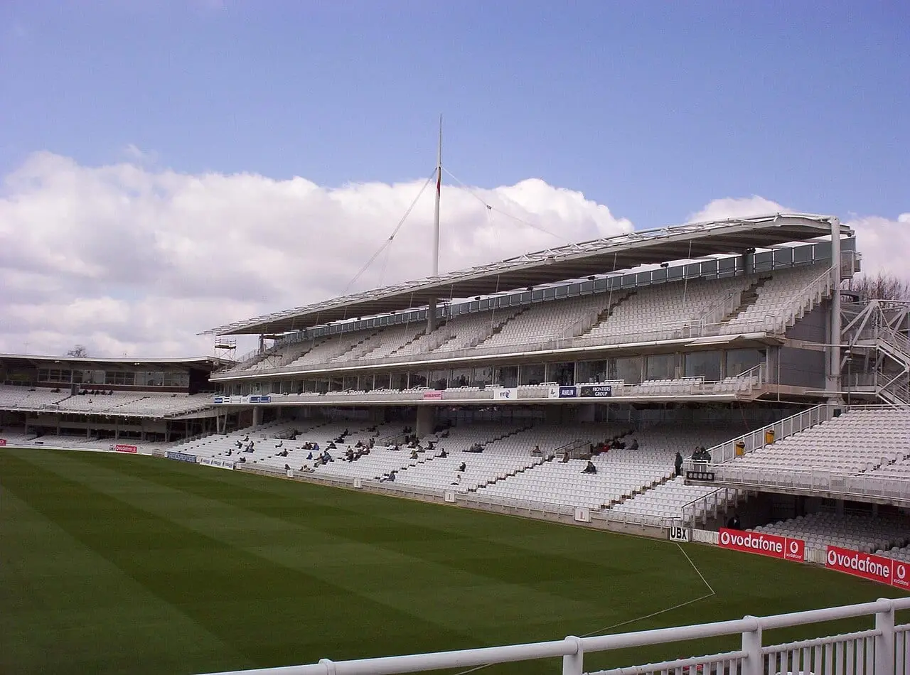 The stands and outfield at Lord's