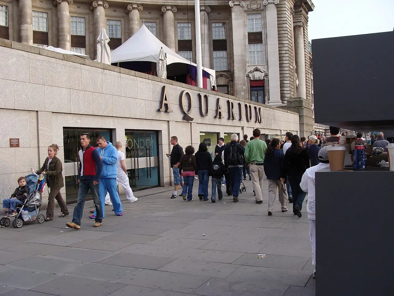 The entrance to the London Aquarium at County Hall