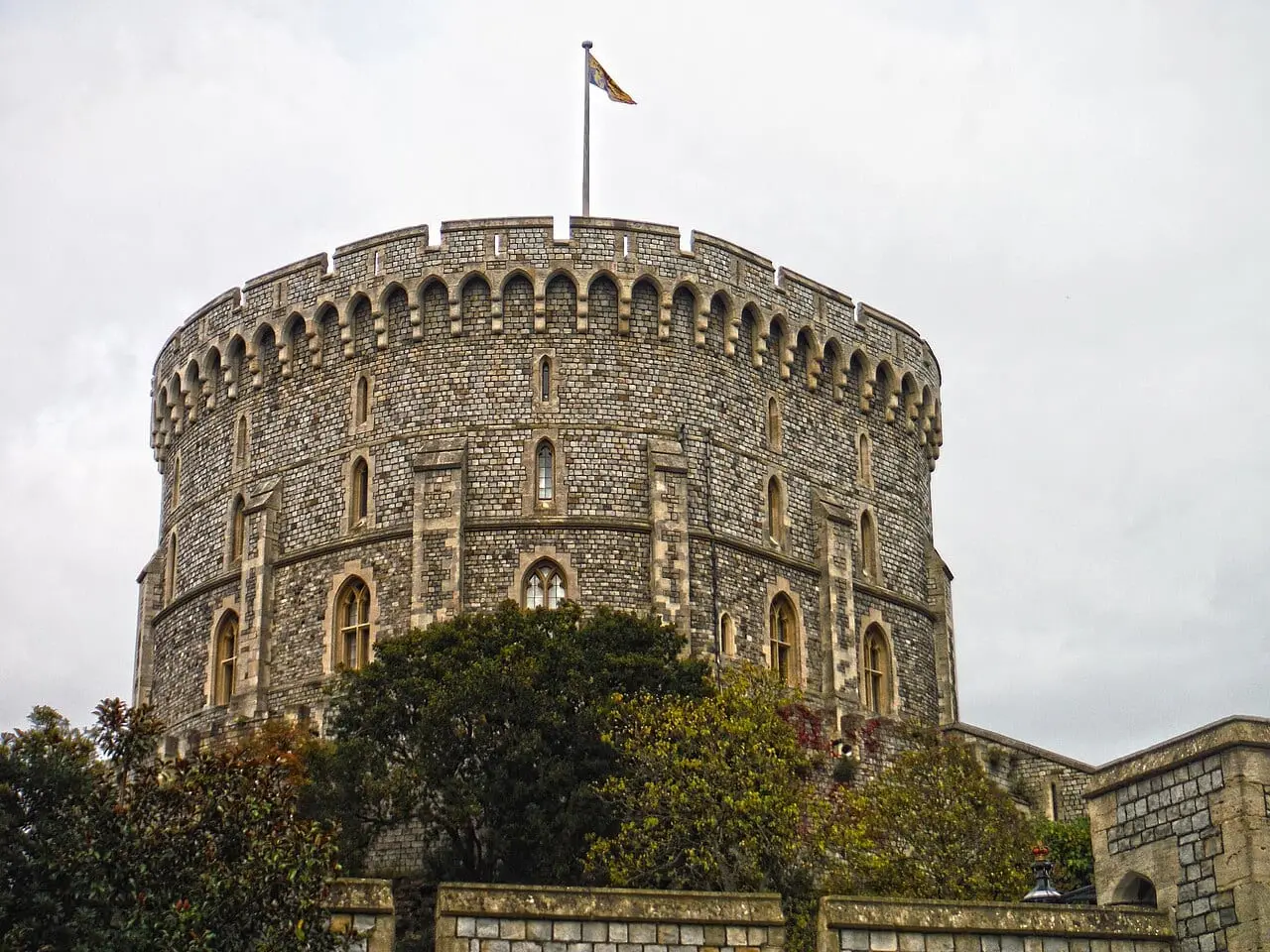 The Round Tower of Windsor Castle from the Middle Ward