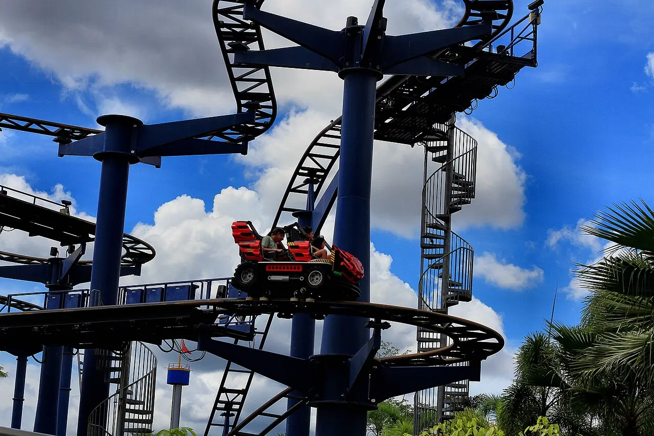 A roller coaster at LEGOLAND Malaysia