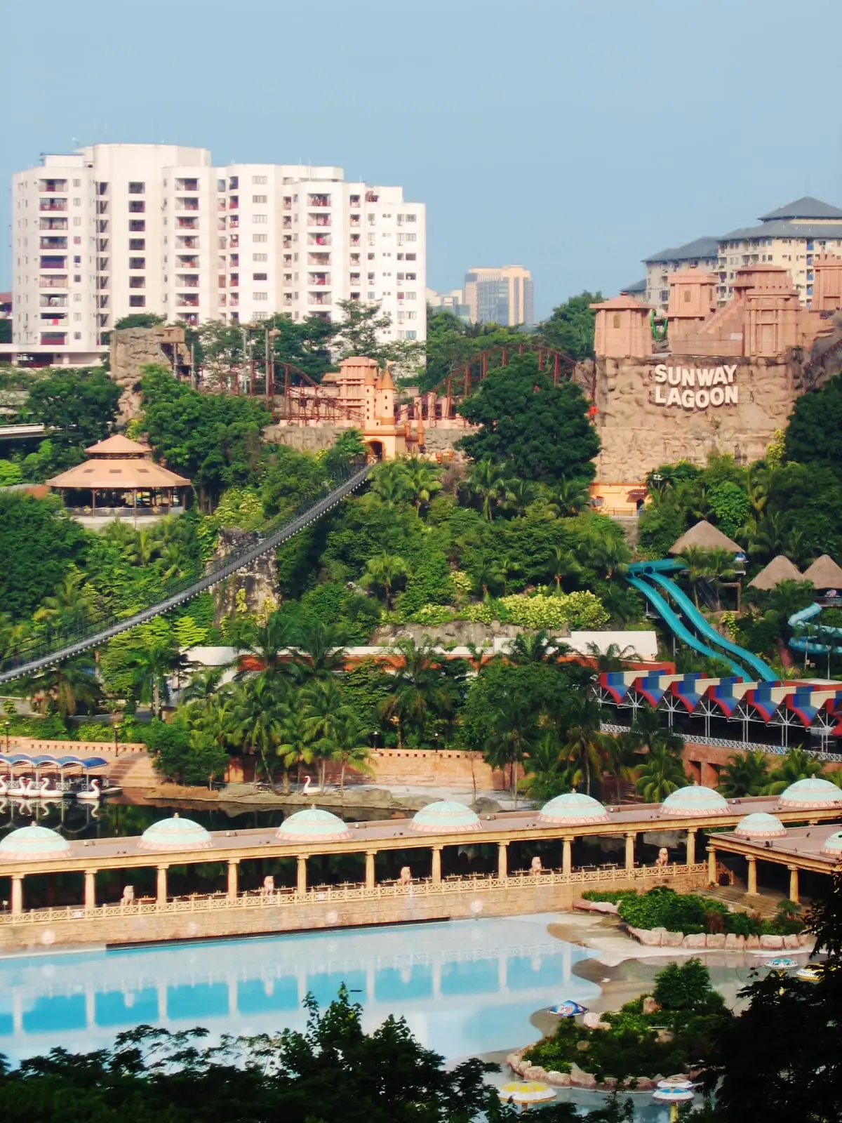 Slides and rides set in the old quarry cliffs