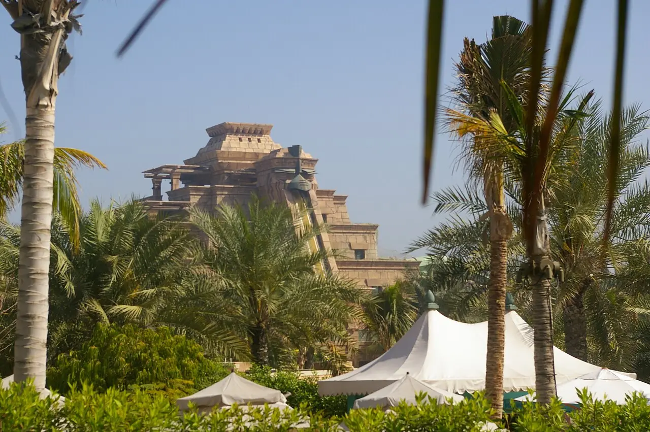 The Atlantis waterpark grounds