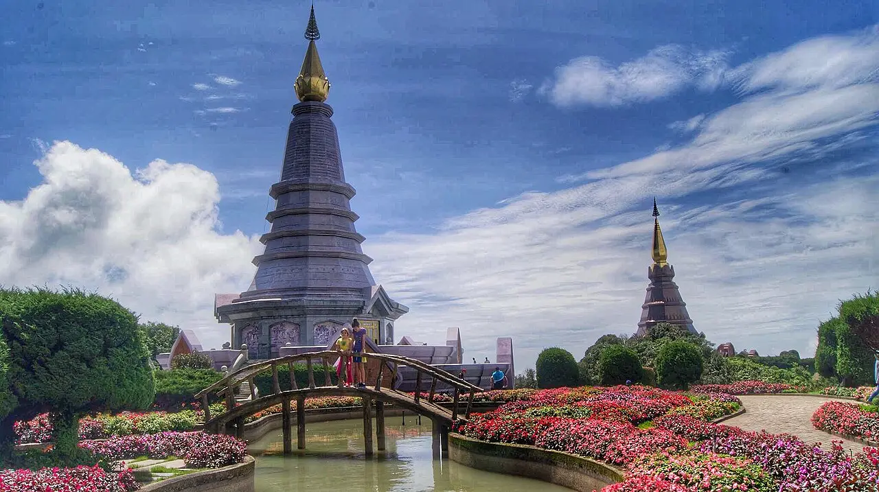The twin royal pagodas on Doi Inthanon