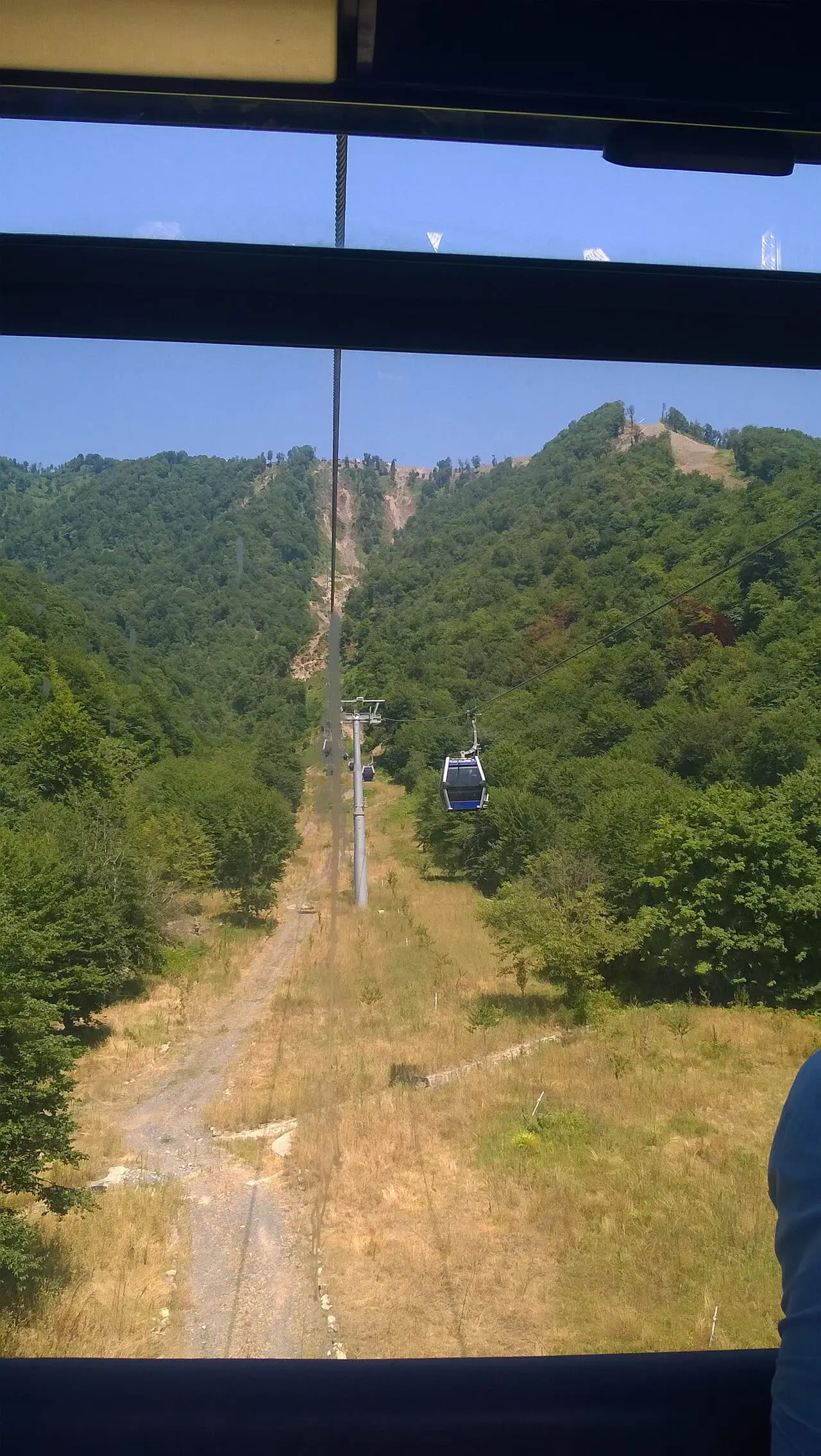 The Tufandag cable car above the forest in Gabala