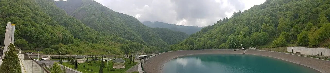 A mountain lake in the hills of Gabala