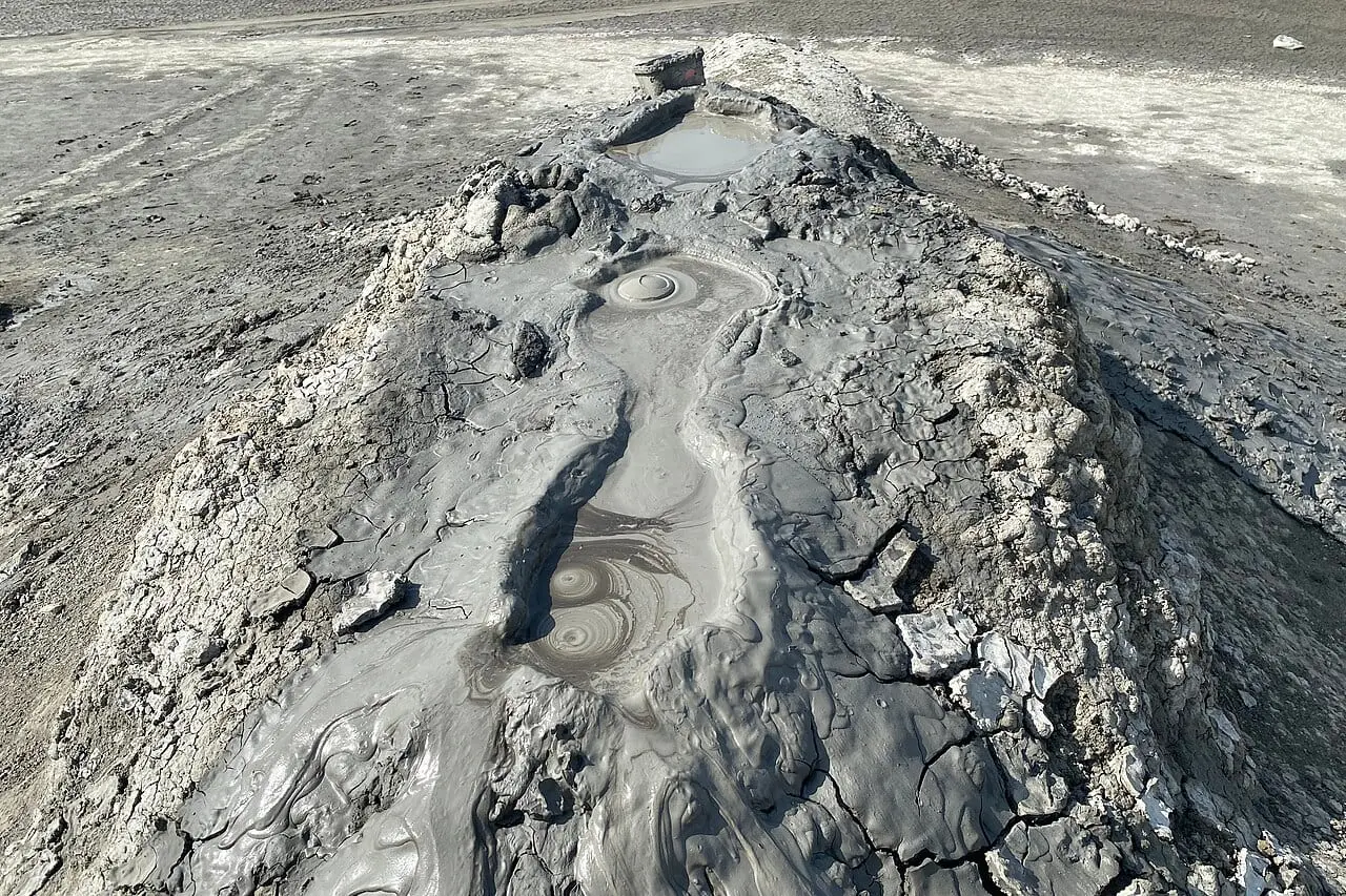 A mud volcano at Gobustan