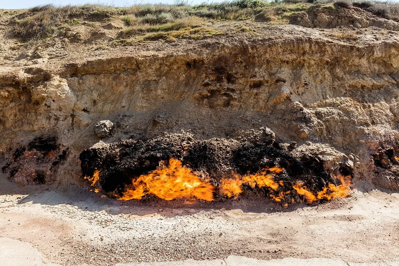 The natural gas fire of Yanar Dag