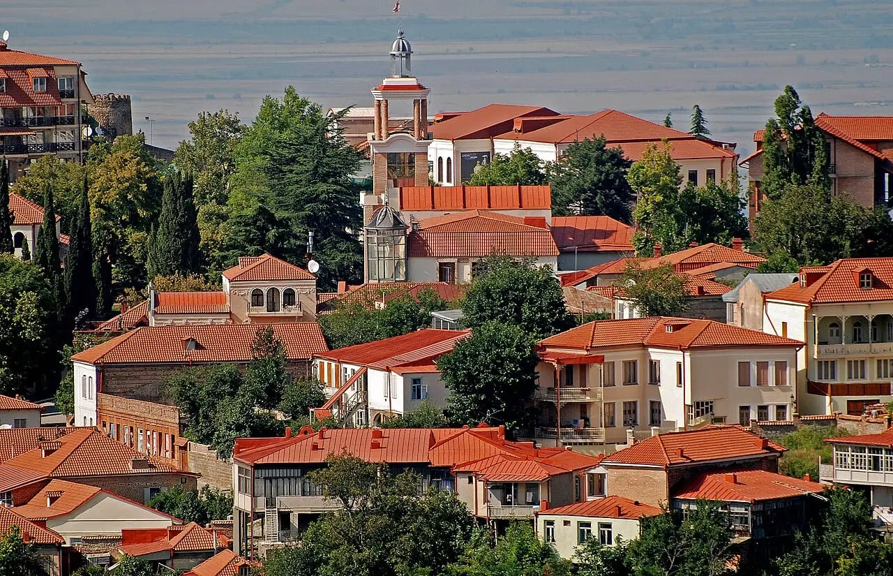 The red roofs of Sighnaghi in Kakheti