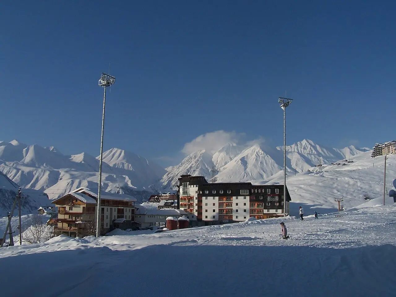 The Gudauri ski resort in winter
