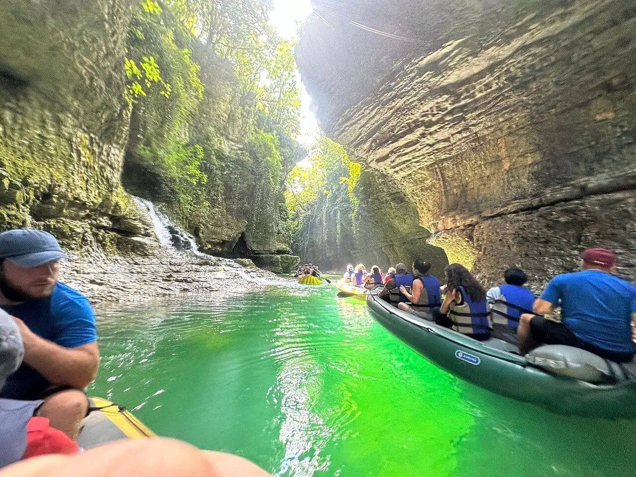 A boat ride through Martvili Canyon
