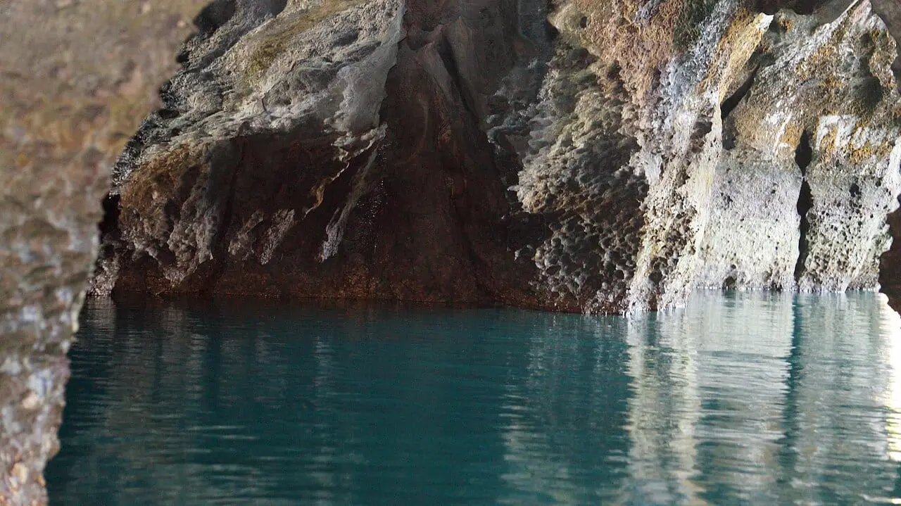 Inside the cave of the underground river