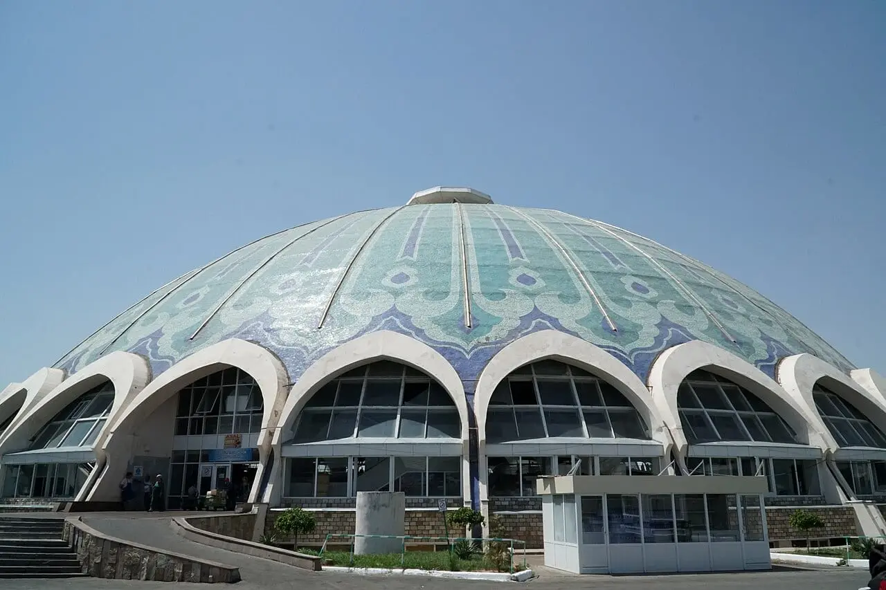 The blue dome of Chorsu Bazaar