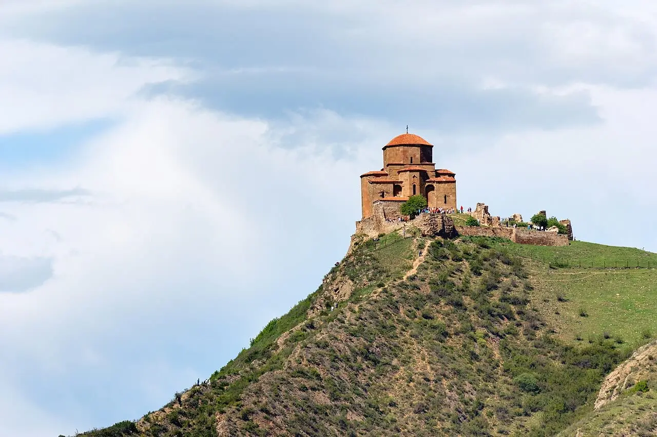 Jvari Monastery on its hilltop near Mtskheta