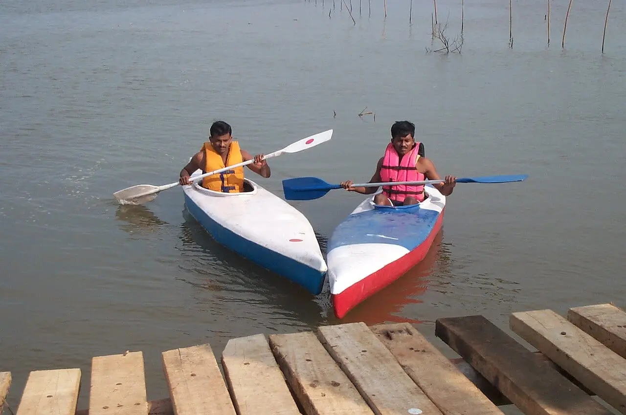 Kayakers setting out in Goa