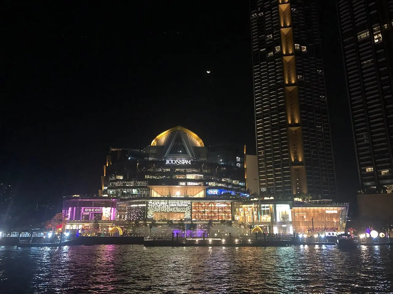 ICONSIAM on the Chao Phraya River at night