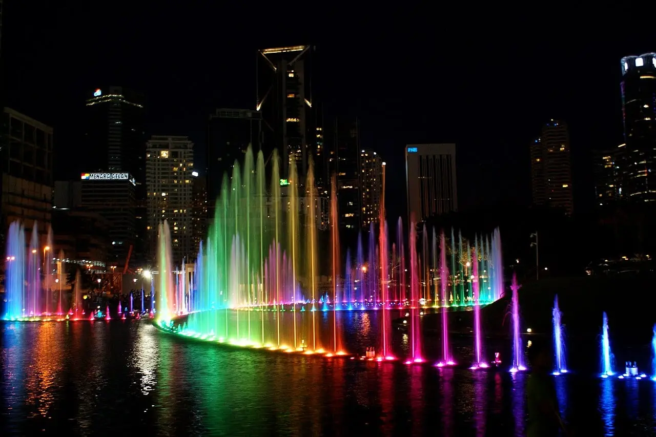 The Lake Symphony fountain show at KLCC Park