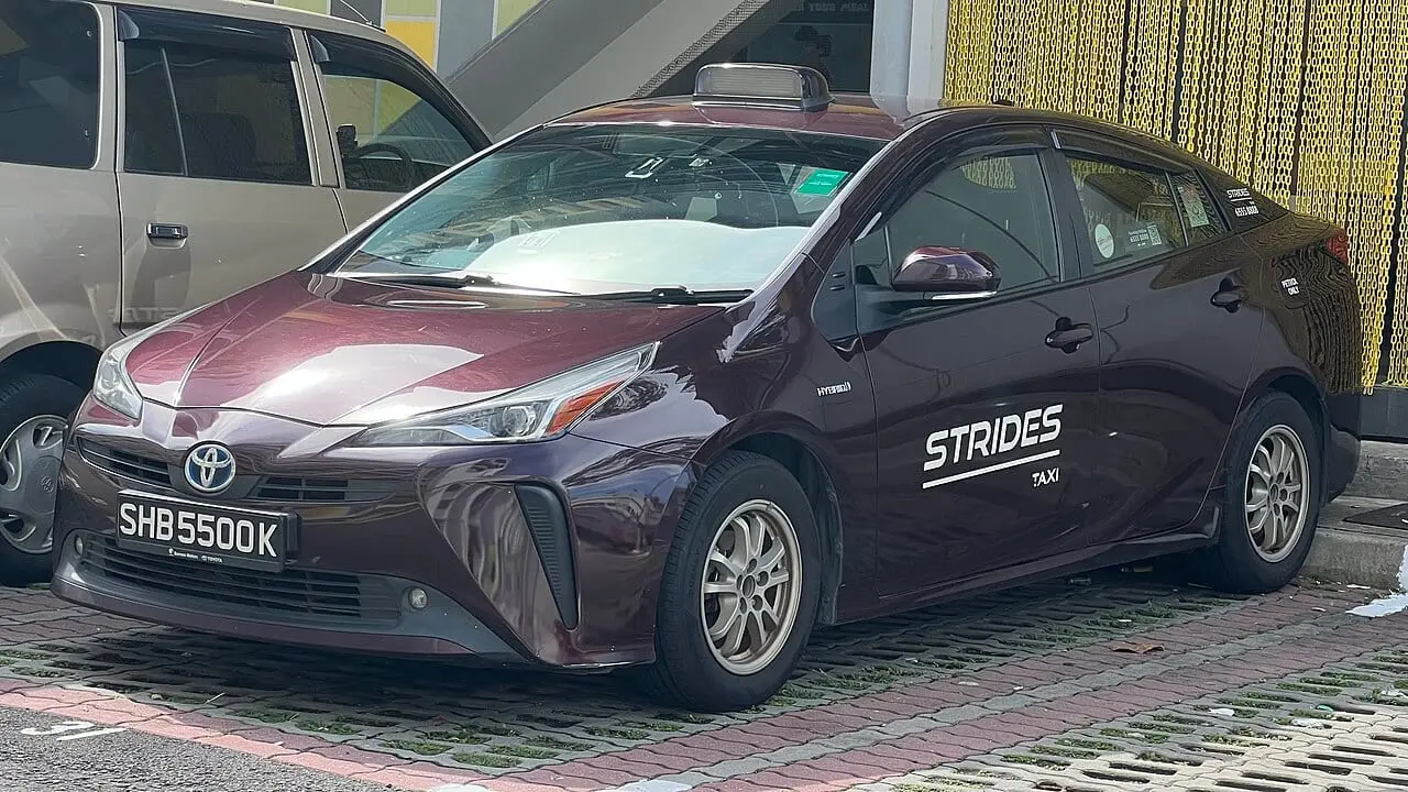 A car on a Singapore street