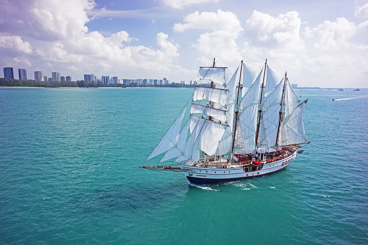The Royal Albatross under full sail