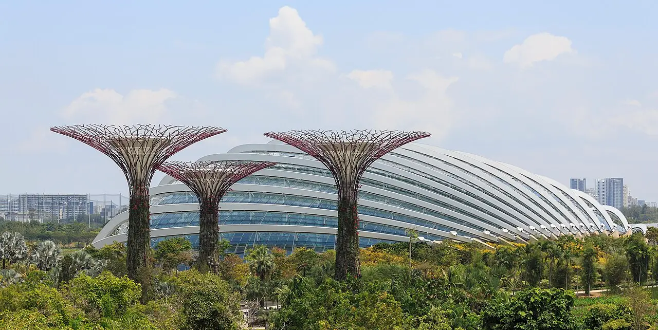 The Flower Dome with Supertrees in front