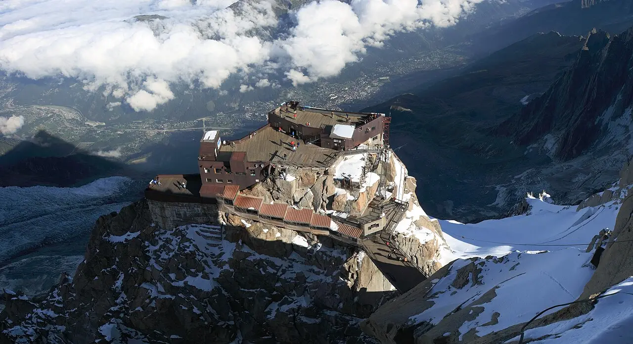 Terraces at the Aiguille du Midi