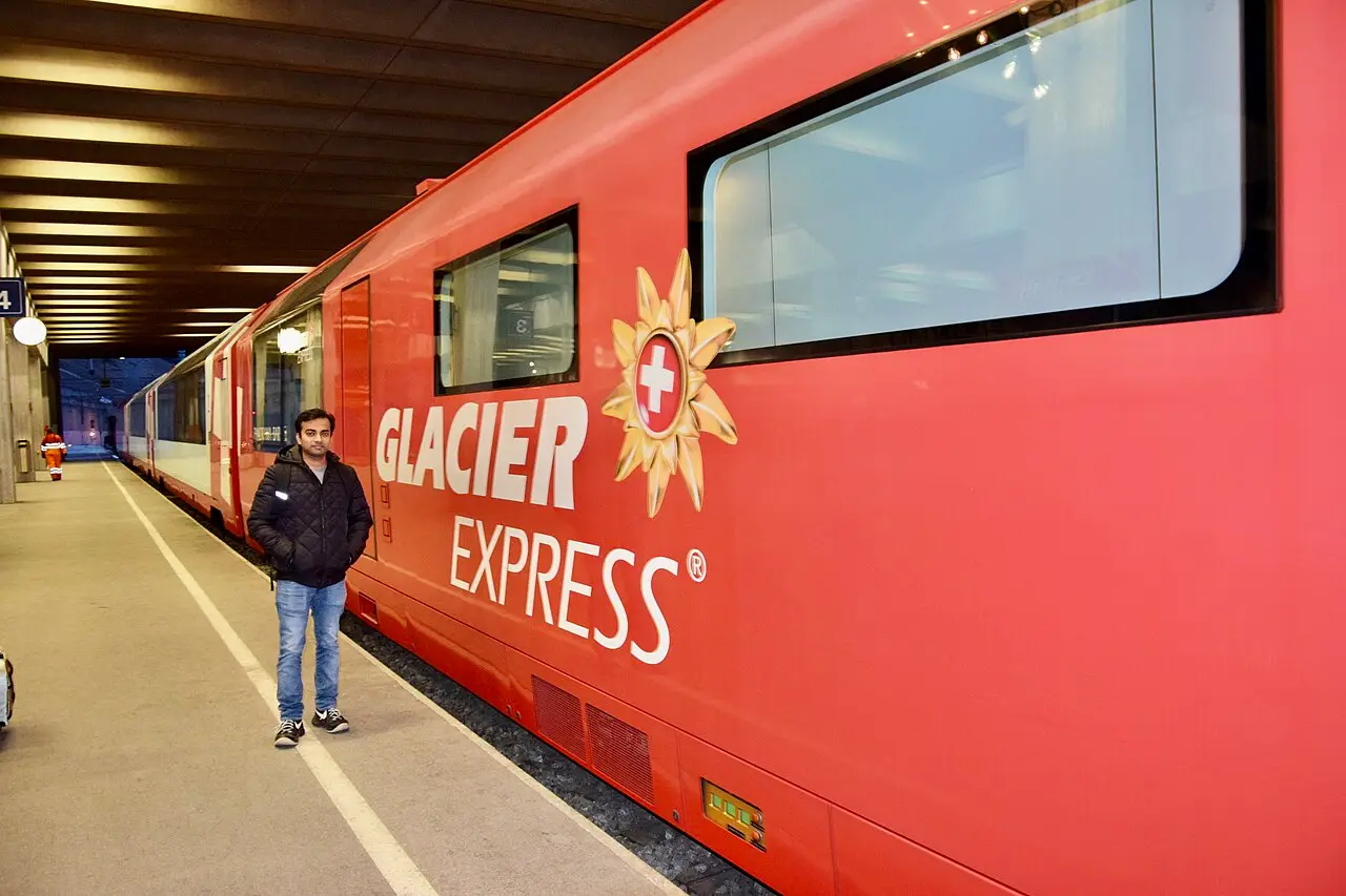 A Glacier Express panoramic carriage