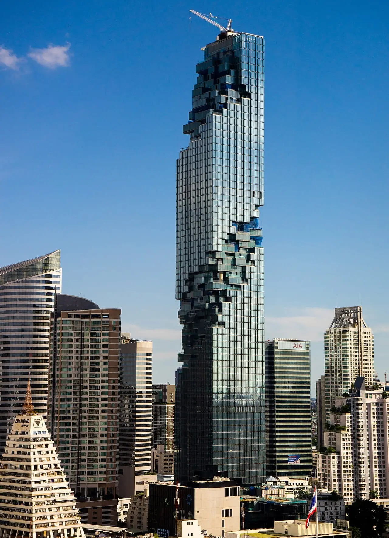 The pixelated King Power Mahanakhon tower in Bangkok