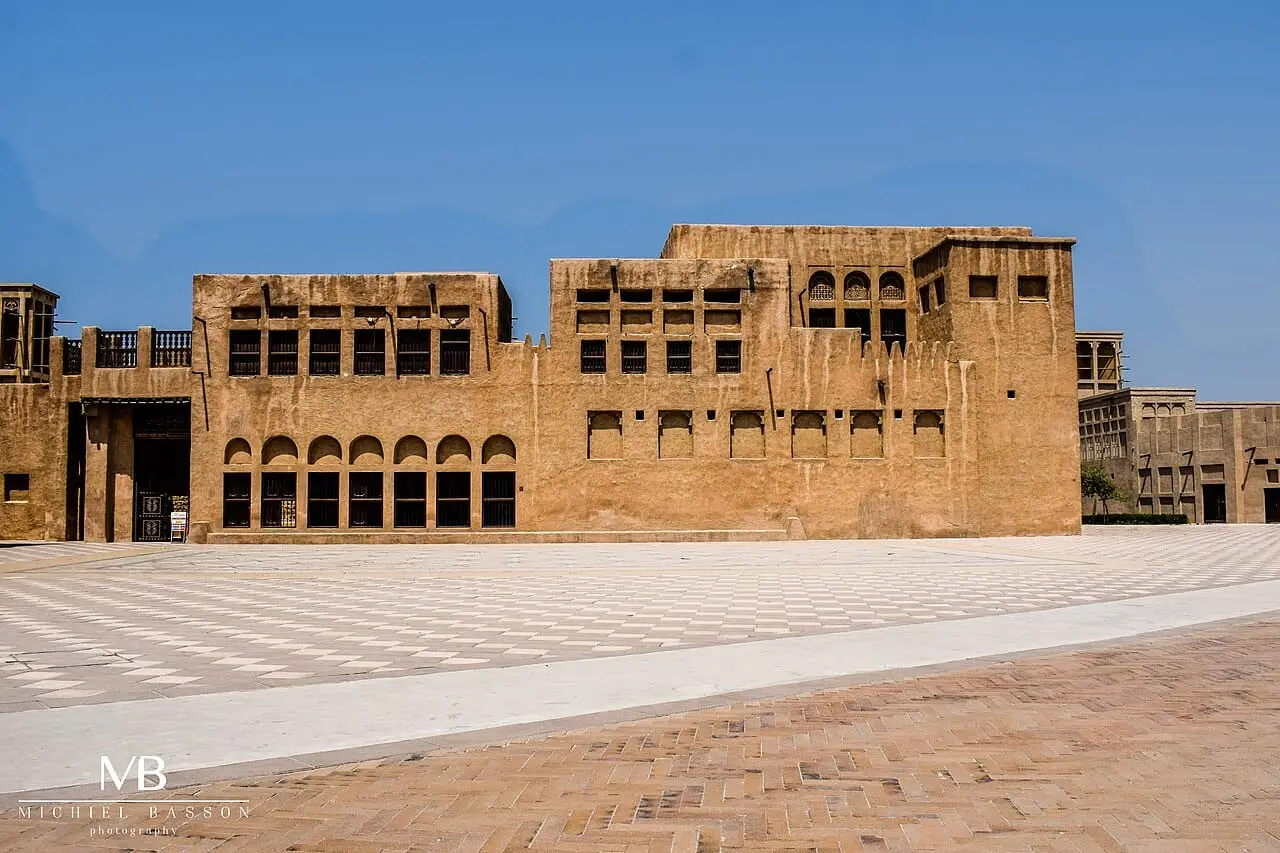 Restored houses of Al Shindagha on Dubai Creek